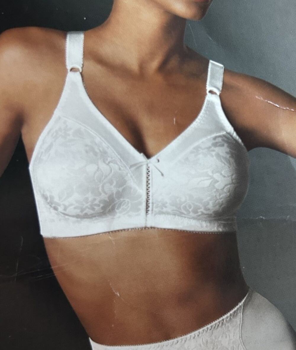 Bali Bra 36B Double Support wire-free 3372 NEW White F26